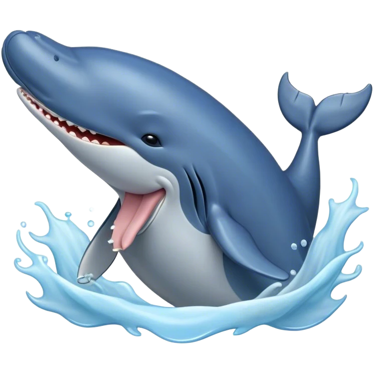 Cinematic Cute Yawning Humpback Whale Portrait Emoji, Head tilted slightly with a dramatic, wide-open yawn, showcasing a massive yet gentle blue-gray body with gently rippling baleen plates and sleepy, half-closed eyes, Simplified yet irresistibly adorable features, highly detailed, glowing with a soft, cozy marine glow, high shine, relaxed yet expressive, stylized with a dash of whimsical deep-sea charm, soft glowing outline, capturing the essence of a drowsy yet affectionate humpback whale that appears ready to drift into a deep-sea slumber! emoji