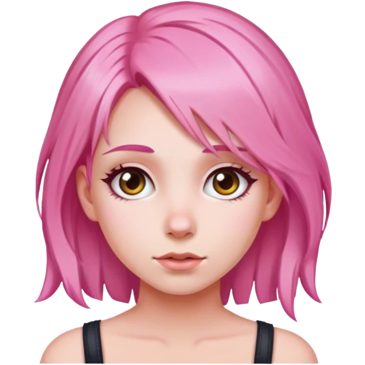 girl with pink hair  emoji