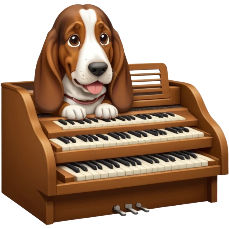 bassethound playing hammond emoji