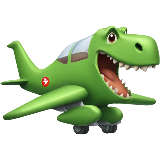 Dinosaur in a plane emoji