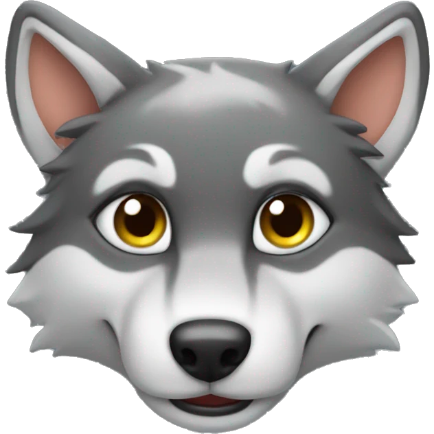 Wolf Cub having fun emoji