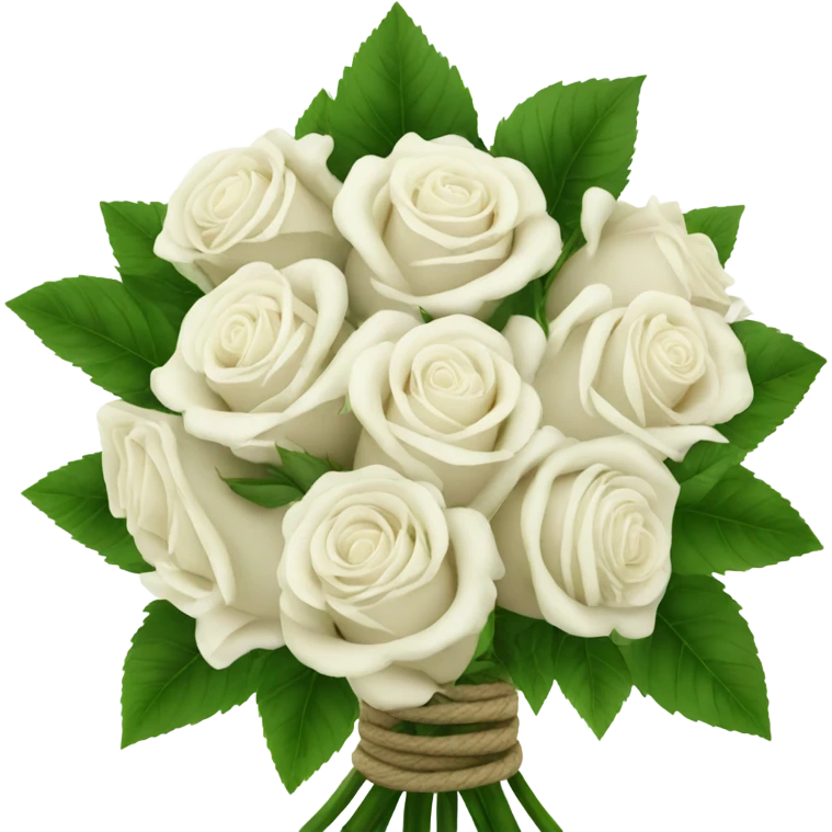 Bouquet red roses with rope. Make roses white emoji