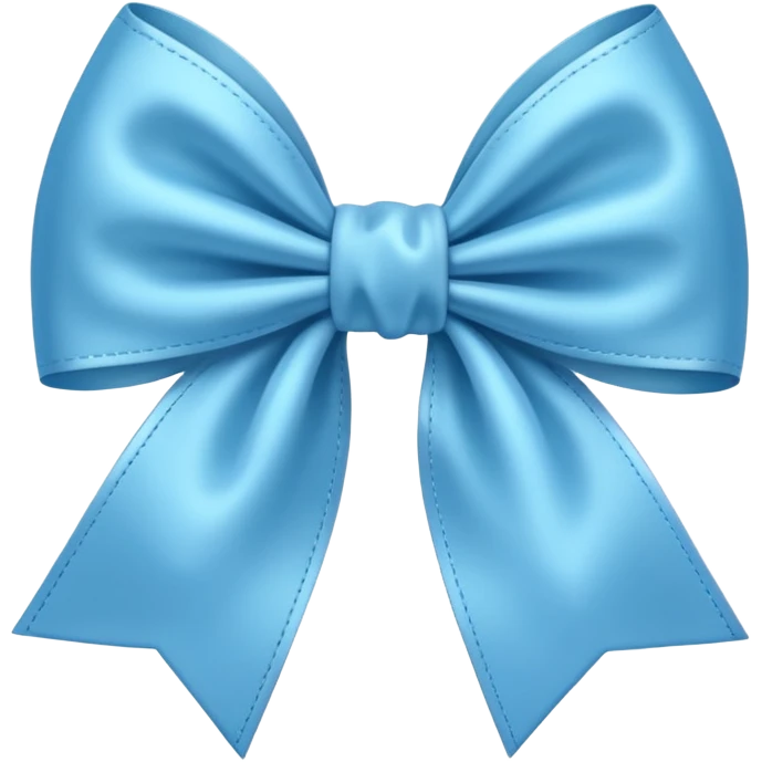 emoji IOS Light blue bow emoji