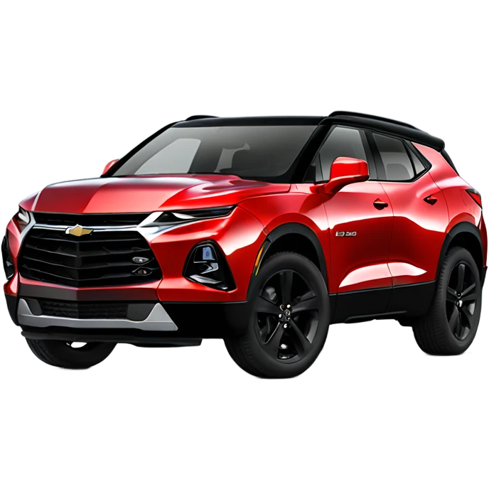 2020 red Chevrolet blazer black wheels emoji