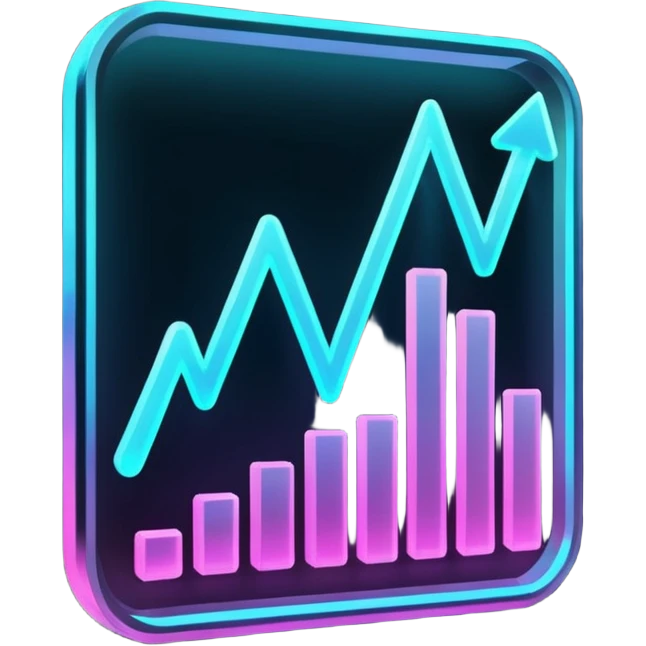 Holographic graphs and charts emoji