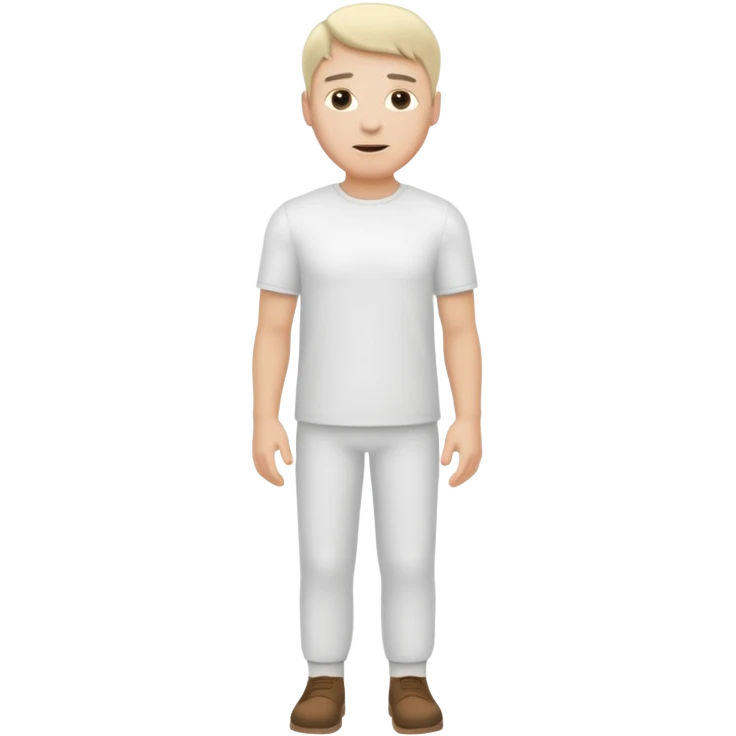 A white man whole body whole white  emoji