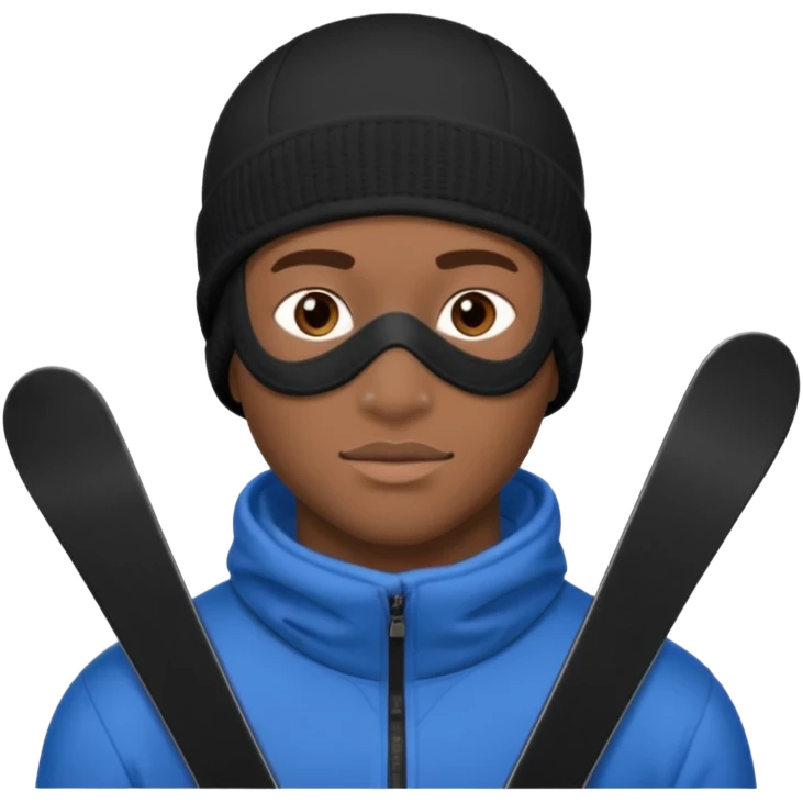 A black male in a ski mask emoji
