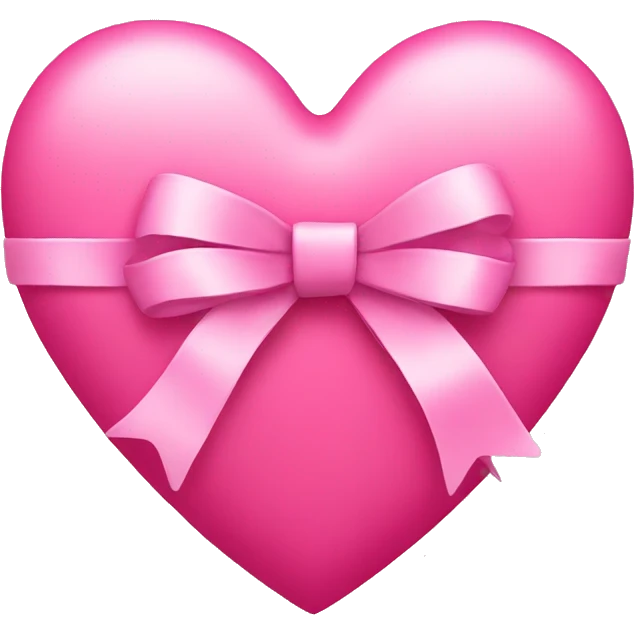 Pink heart with bow emoji