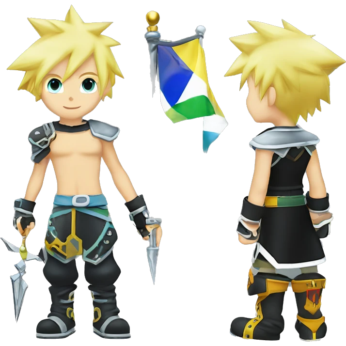 Kingdom Hearts Ventus Terra Aqua Pride Flag emoji