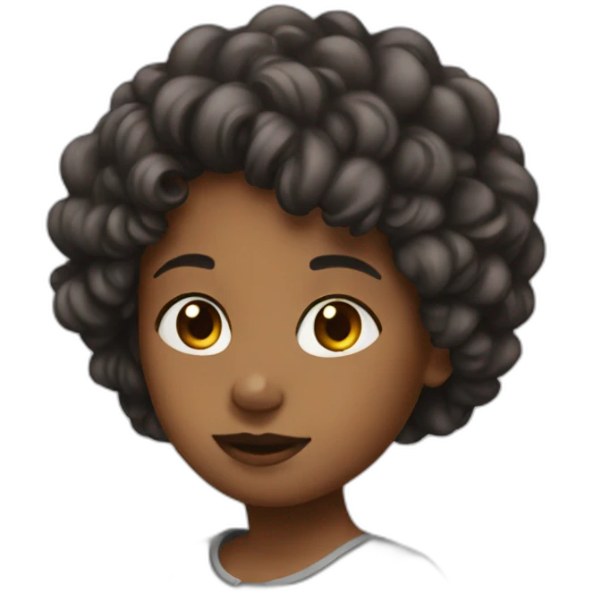 Girl drawing emoji