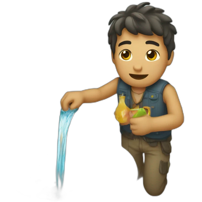 hombre tomando agua emoji