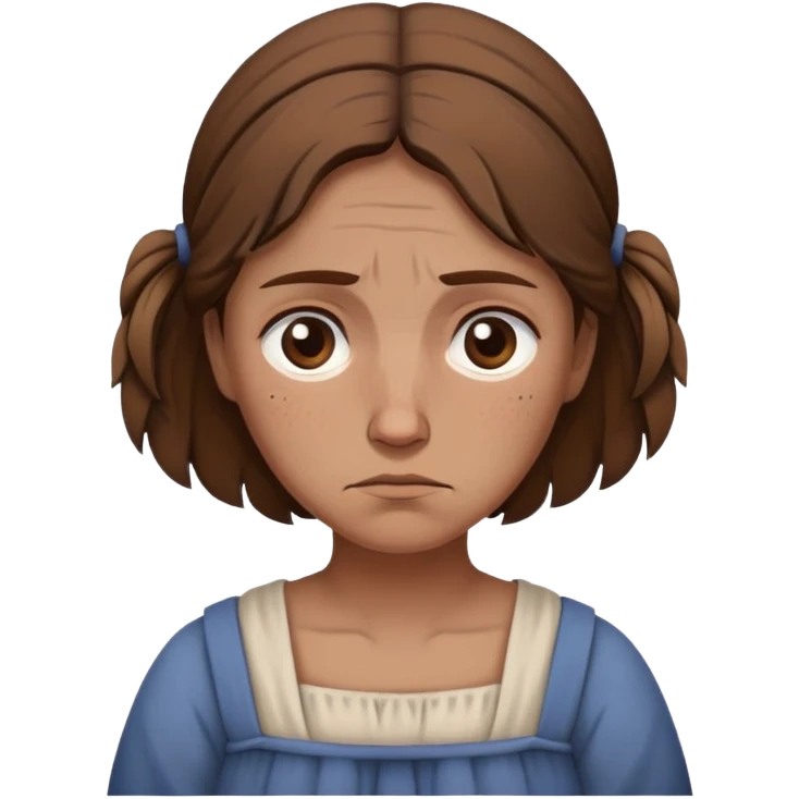 Peasant woman sad emoji