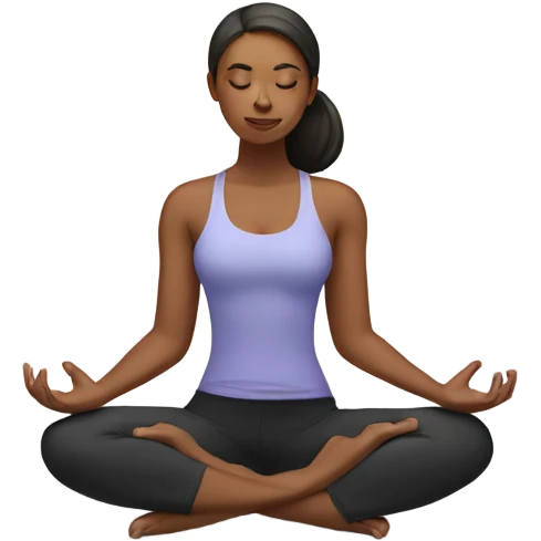 Woman doing yoga emoji