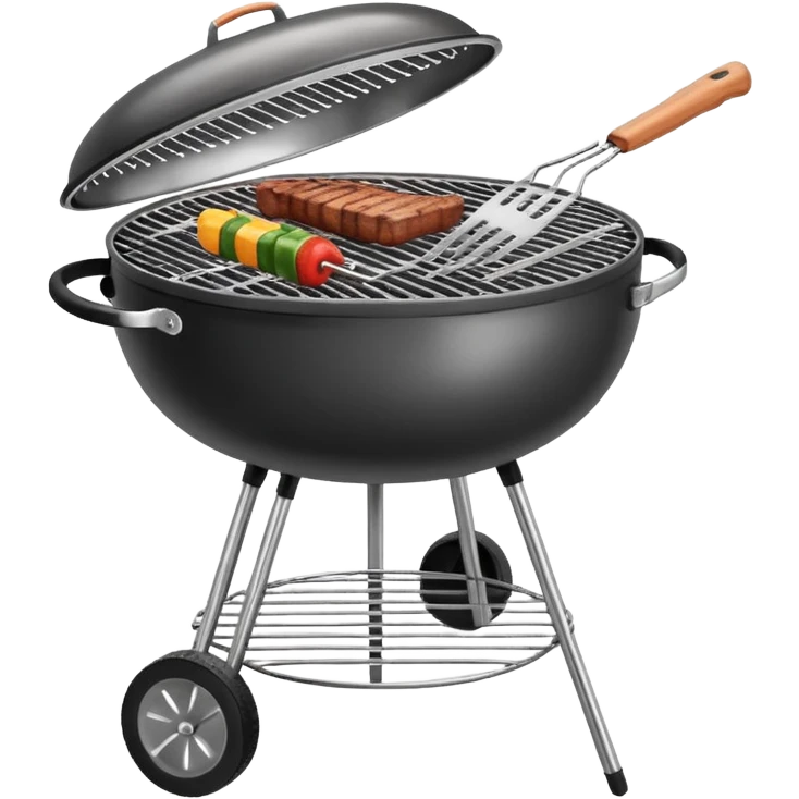 braai barbecue grill, simple colorful style, no text emoji