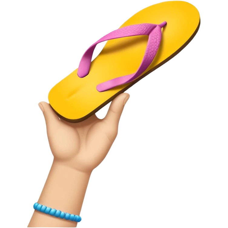 Hand holding a flip flop like it’s trying to kill a fly on a wall but I want just hand with flip flop emoji