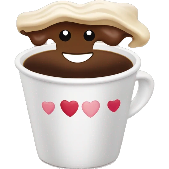 Costa coffee with cute heart eyes emoji