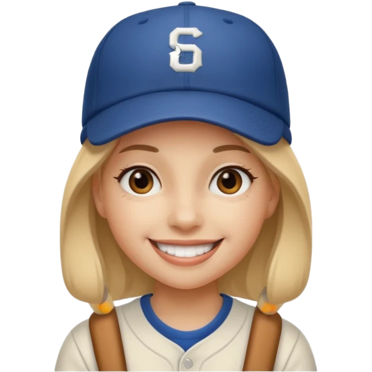 baseball hatted girl emoji