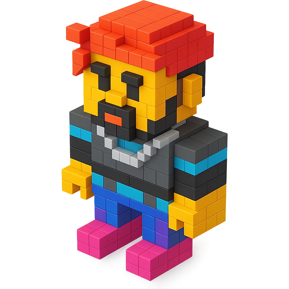 Lego 2Pac in a futuristic outfit emoji