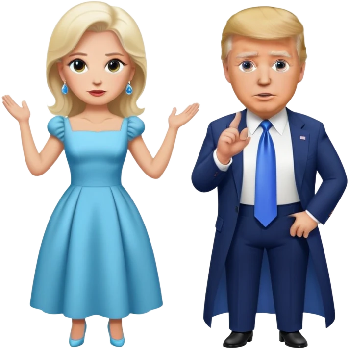 Donald trump and Joe Biden wearing dresses emoji