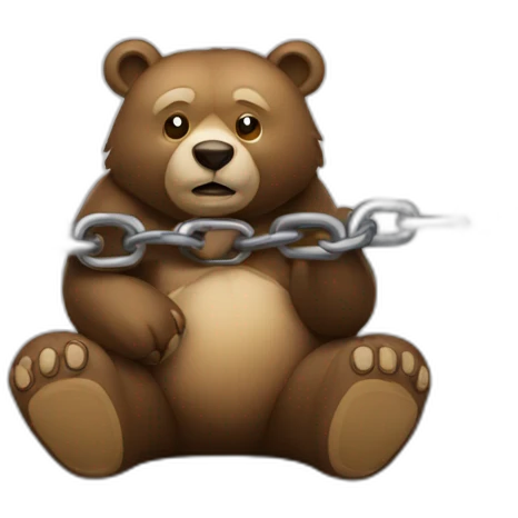 Bear in chain emoji