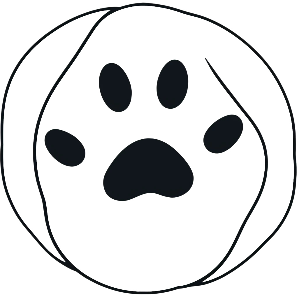 puppy paw print with a border emoji