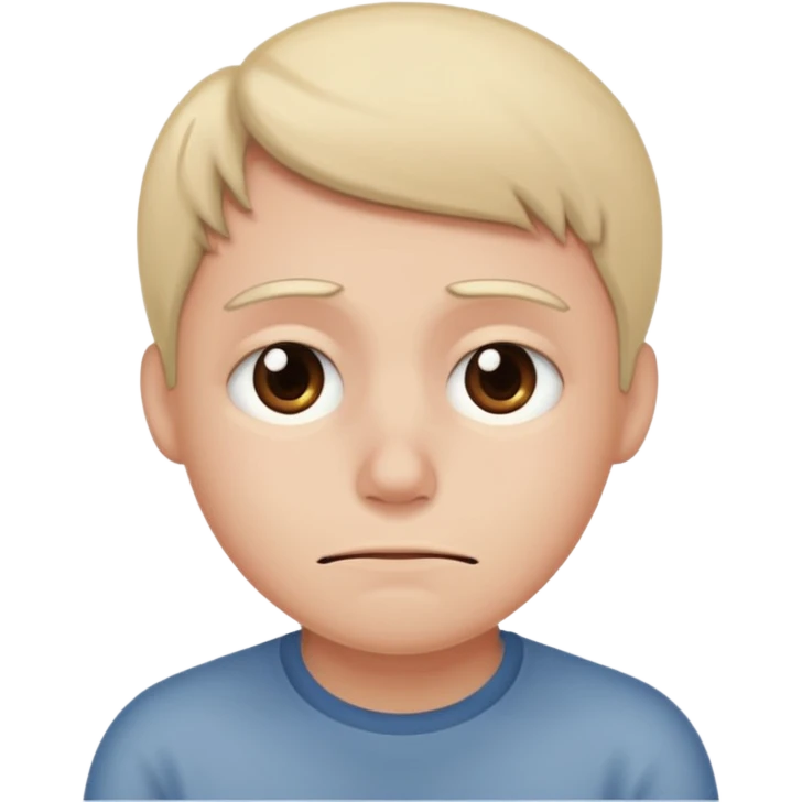 Quiero q sea una carita trizte q este mal pero q se vea feliz y en el fondo mal osea algo asi emoji