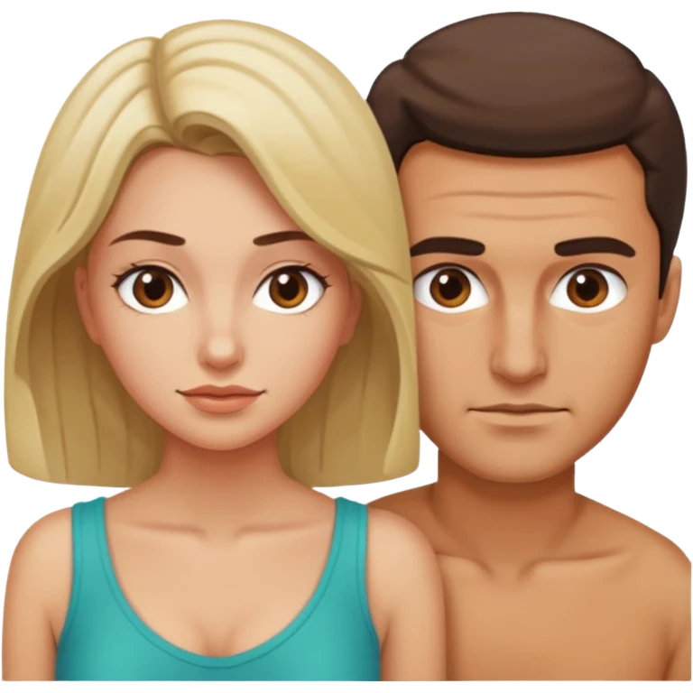 Woman bent over naked while man is behind her emoji