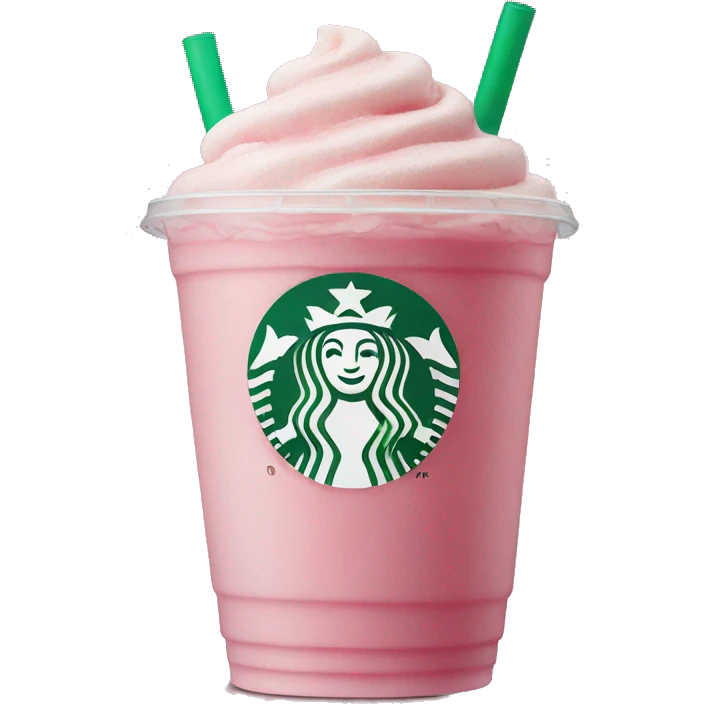 Pink Starbucks frappe  emoji
