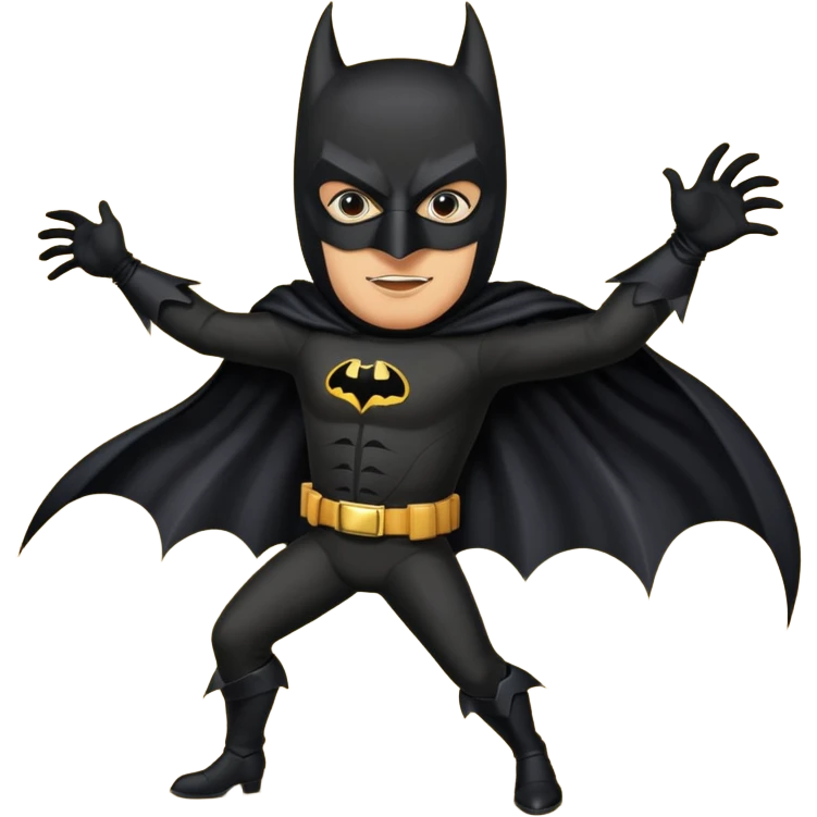  Real-looking anime Zorro Batman chasing baddies  emoji