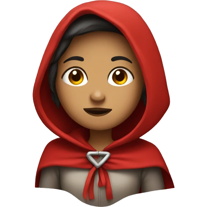 The girl in the red cape and hood. emoji