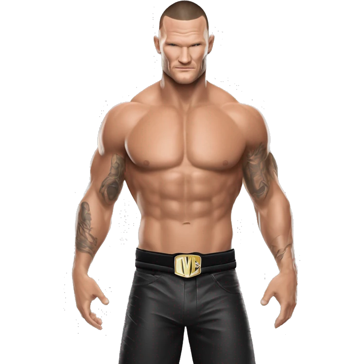 Randy Orton wwe superstar le plus réaliste possible qui fait un rko emoji