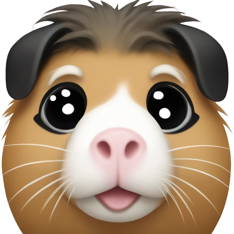 Tan and black guinea pig emoji