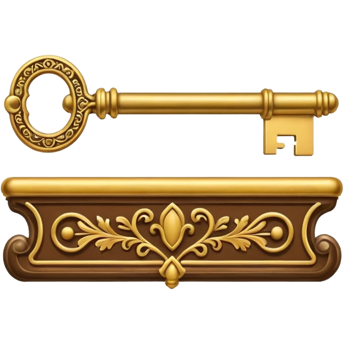 key in the horizontal position old and ornate emoji