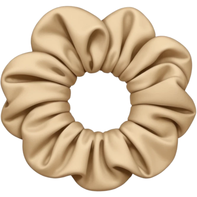 Realistic beige scrunchie emoji