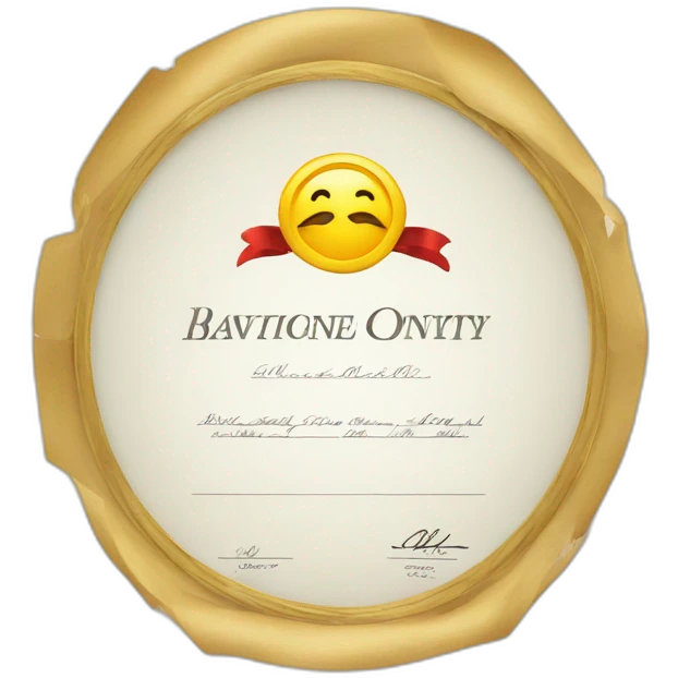 Certificate emoji