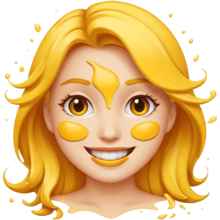 Emoji women, Beatiful, sexy, white splashes in face  emoji