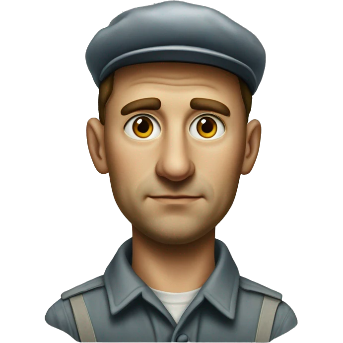 photorealistic serious soviet worker 1960 emoji