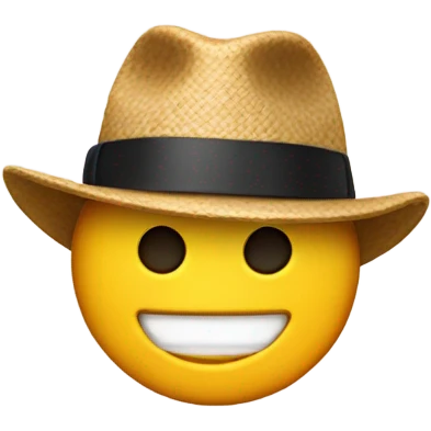 an emoji cracker (food) wearing a fedora emoji