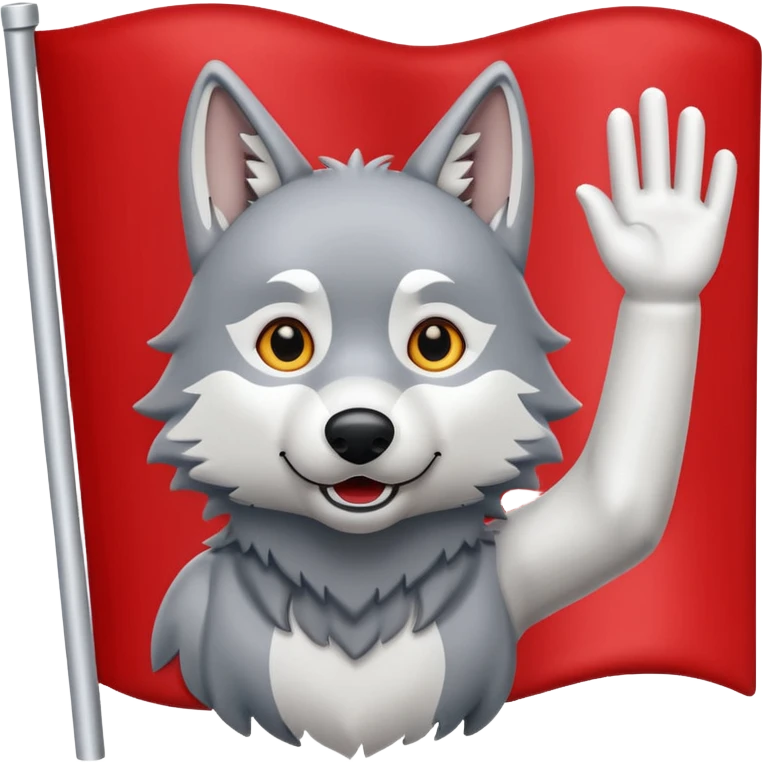 Flag that says #Wolf99 emoji