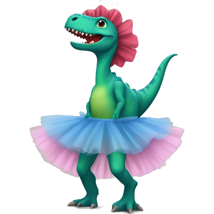 Dinosaur in a tutu  emoji