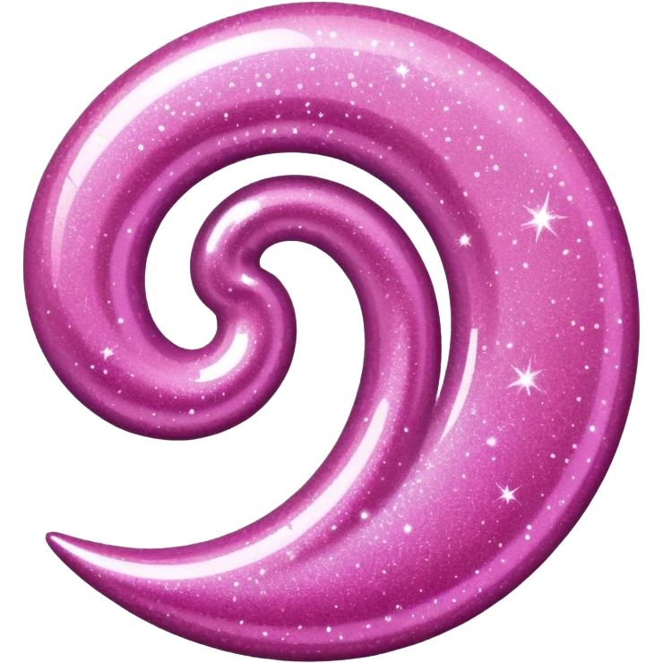 pink glitter sparkling shiny with a swirl pattern emoji