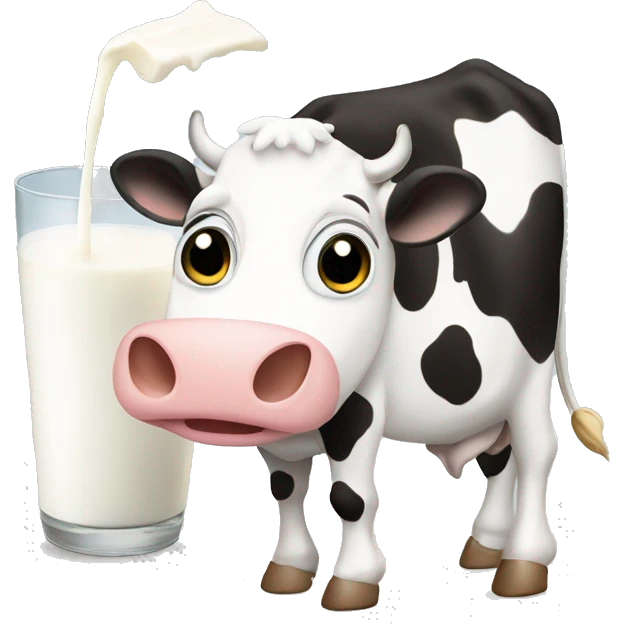 Milk comes from cow emoji