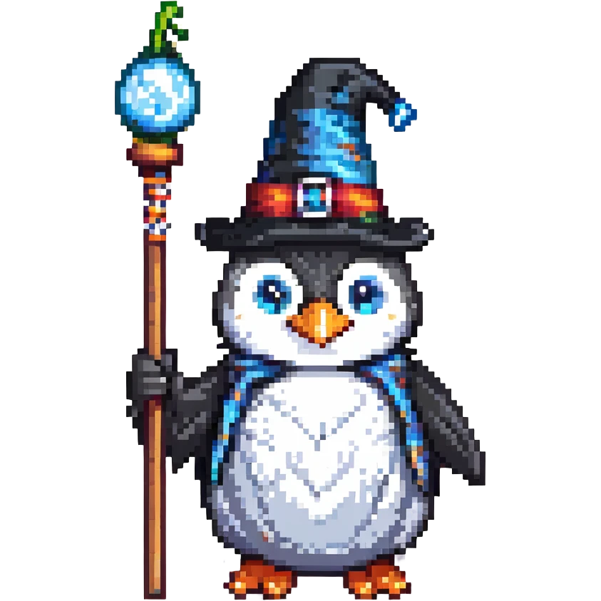 penguin wizard emoji