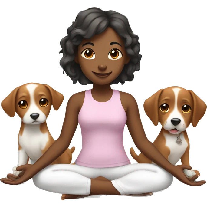 yoga with puppies emoji