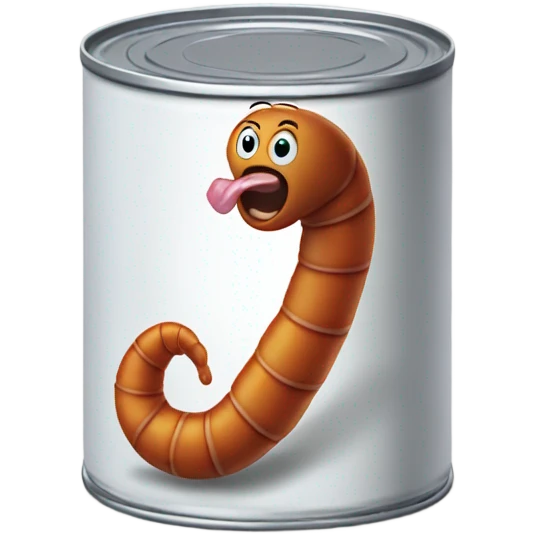 worms coming out of a can emoji