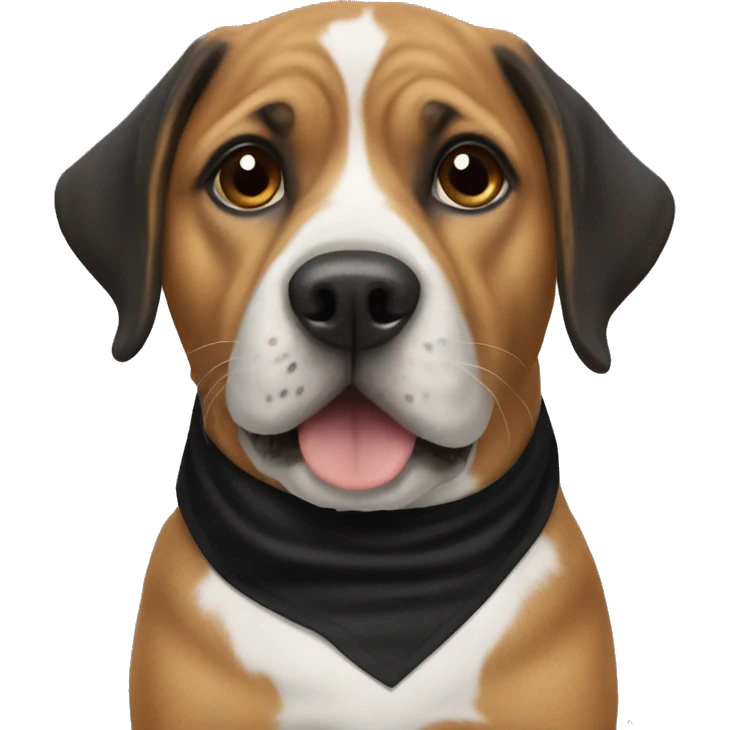 dog with black Halloween bandana emoji