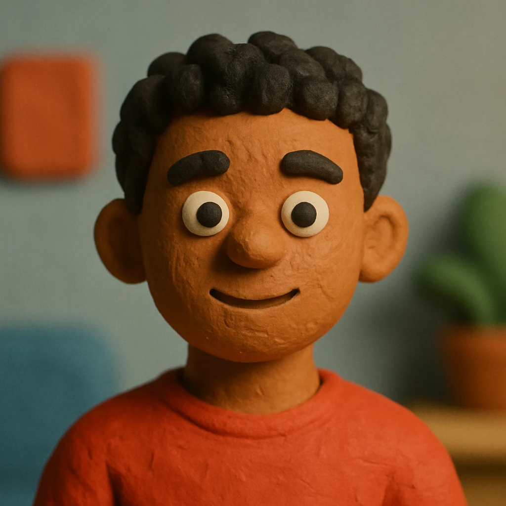 character emoji with tan skin and short black curly hair emoji