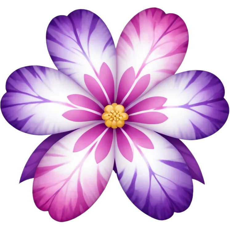 white sakura flower with a tie-dye effect emoji