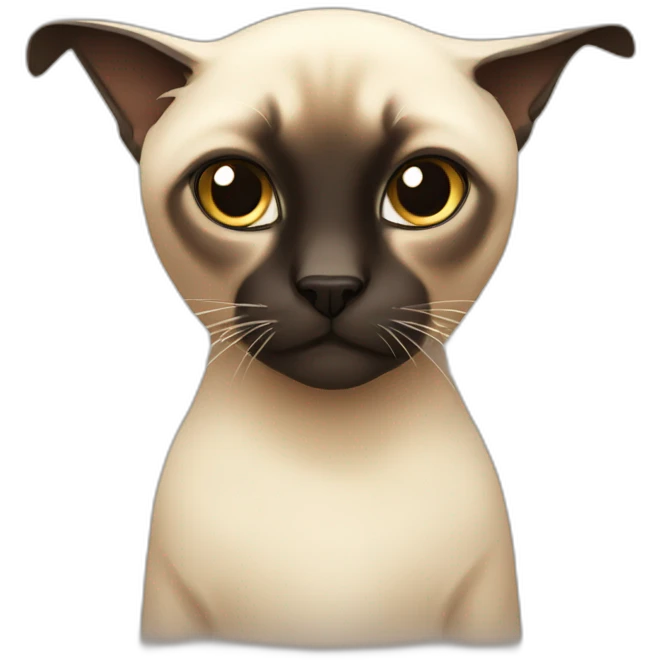 Siamese with soulful eyes emoji