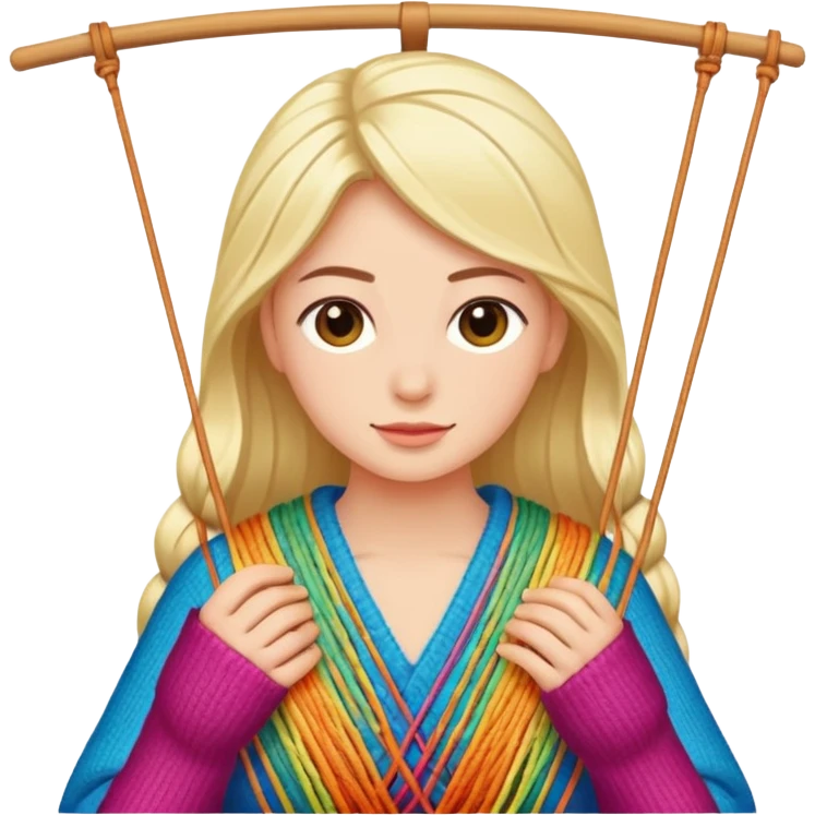 Una persona tejiendo  emoji